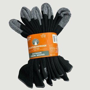 Weatherproof Vintage 5 pair Men's Size 6-12 Outdoor Wool Blend Crew Socks  M0444